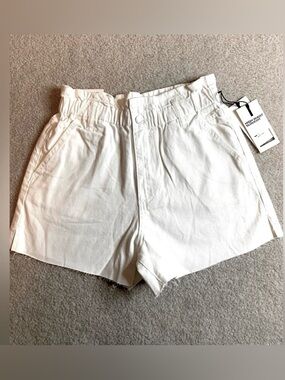 NWT Oat New York High Waist Slouchy Denim Cut Off Short Women Medium 100% Cotton